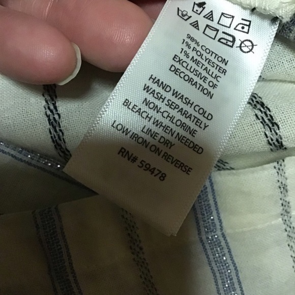 Artisan NY Boho off the shoulder glittery stripes shift dress - Picture 3 of 9